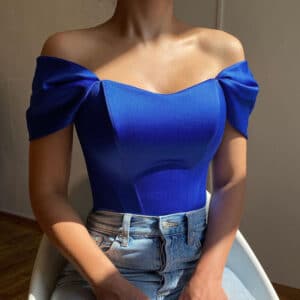 Body en satin azur