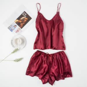 Pyjama satin écarlate Maya