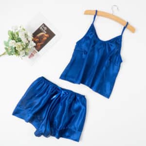 Pyjama satin azur Maya