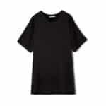 Top ample essentiel en satin noir