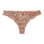 Culotte en satin froncé avec nœud couleur taupe foncé