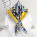 Foulard Satin Bleu Marine