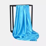 Foulard satin azur clair