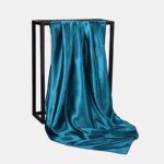 Foulard en satin turquoise