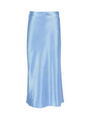 Jupe légère en satin azur