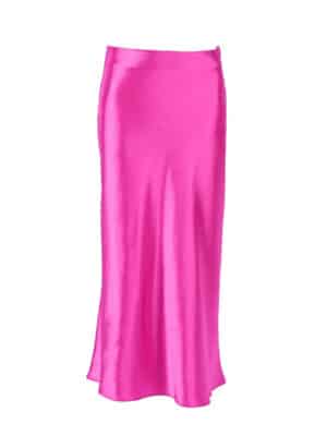 Jupe légère en satin rose