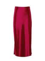Jupe légère en satin rouge vif
