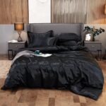 Ensemble de draps en satin noir